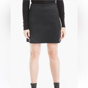 Max Studio Black Mini Faux Suede Skirt